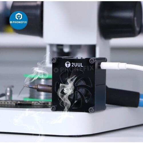 2UUL Mini Fans for Microscope Repair Soldering Smoke Absorber Cooling Smoke Absorber Maintenance Fan Tool