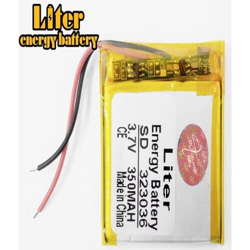 MP3 MP4 MP5 MP6 GPS PSP mobile phone battery 323036 3.7V 350mAh lithium polymer batteries genuine