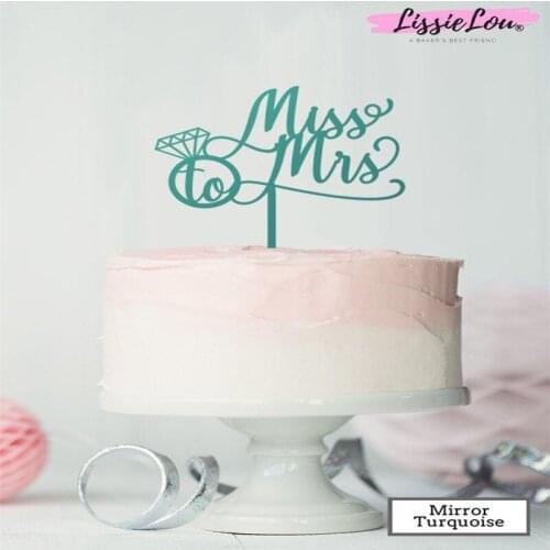 Custom Miss to Mrs with Ring Hen Party Cake Topper Premium 3mm Acrylic,Personalised Happy birthday madam