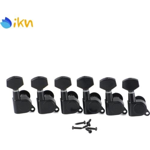 New Black Full Enclosed Guitar Tuning Pegs Keys Machine Heads Tuners 6R for Electric Guitar Parts