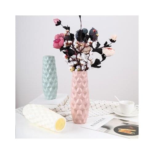 Nordic Plastic Vase Creative Dried Flower Vase Decoration Household Living Room Decor Flower Vase