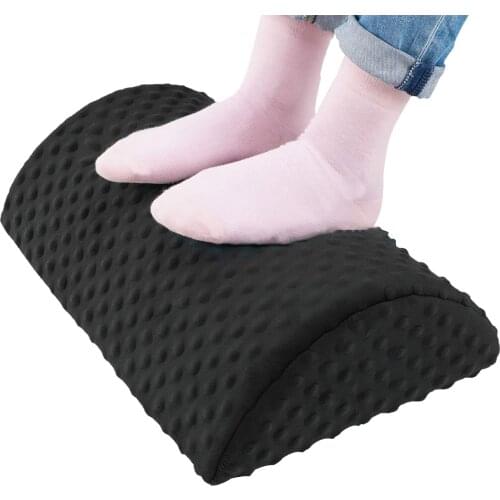 Footrest Cushion High Density Foam Ergonomic Under Desk Foot Rest Massage Textured Surface And Non-Slip Beads For Home Office