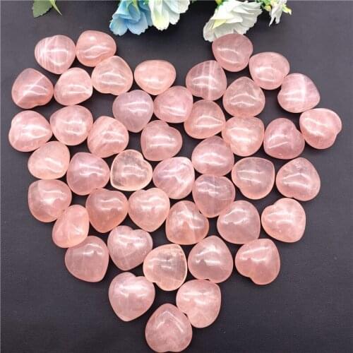 Drop Shipping 1pc Natural High Quality Pink Crystal Rose Quartz Heart-shaped Love Healing Gemstone Natural Stones and Crystals