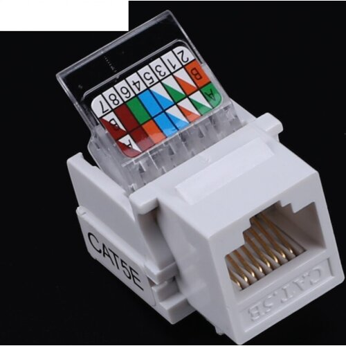 10pcs Tool-free CAT5E UTP network module RJ45 connector Information socket Computer Outlet cable adapter Keystone Jack FOR AMP