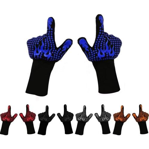 500/800 Degree Stylish Practical Convenient Multifunctional Celsius Flame Non Slip Heat Insulation Silicone Microwave Gloves