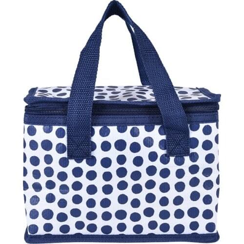 Blue Spot Lunch Bag Insulated BagsThermal Lunch Box Picnic Bag Cooler Tote Ice Pack Handbag for School Aluminium Film Food Bags