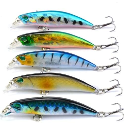 Carbon Fish Hooks Japan Hard Bait Swimbait Laser Fishing Lure 6.5CM 5G Wobbler Tackle Slowly Sinking Steel Artificial Fish Hooks