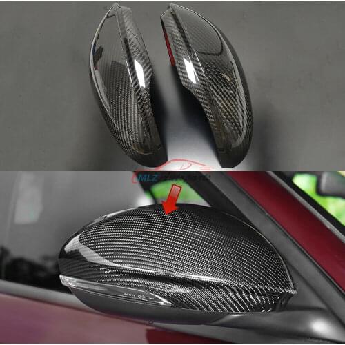 Carbon Fiber For Alfa Romeo Giulia 17-2020 Side Rearview Mirror Cover Shell Trim Car Accessories