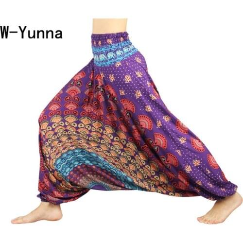 W-Yunna 2019 New Loose Fashion Boho Yuga Pants High Waist Harajuku Gothic Leggings Women Stretchy Waist Workout Fitness Legging