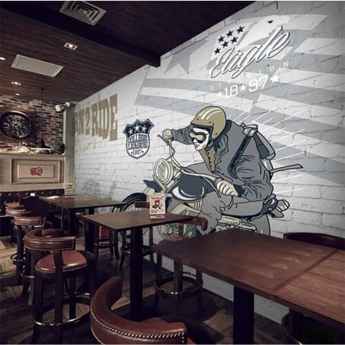 Wellyu papel parede Custom wallpaper Motorcycle graffiti wall background papier peint mural 3d wall papers home decor behang