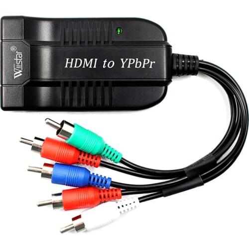 Wiistar HDMI to Ypbpr component HDTV Video Audio Converter 1080P HDMI to 5 RCA Component Adapter Upscaler for DVR PS2 Nintendo