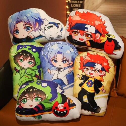 Japanese Anime SK8 The Infinity Pillow Doll Cherry Blossom Sk8 Short Plush Stuffed Doll Double Sided Pillow Back Cusion Toy Gift