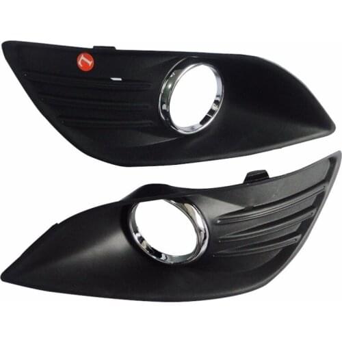 1Pair Lower Bumper Right/Left Fog Light Grille Cover With Hole For Ford Focus 2009-2011
