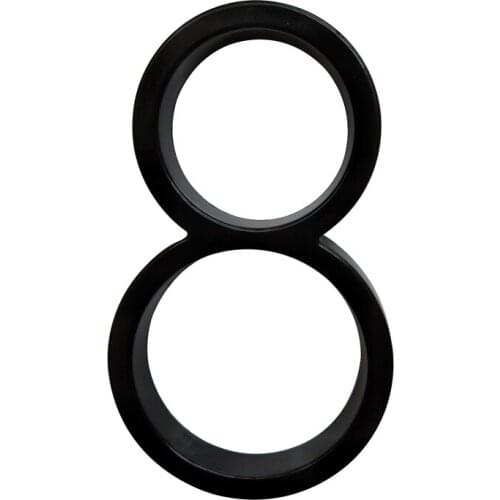 12cm Big 3D Modern House Number Door Home Address Numbers for House Number Digital Door Outdoor Sign Plates 5 Inch. #0-9 Black