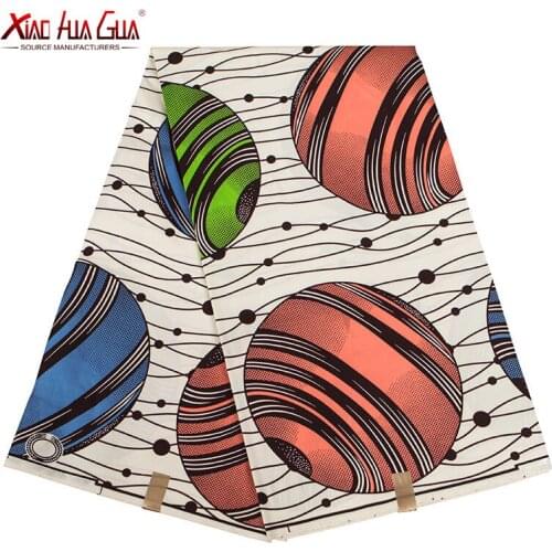 2020 African Fabric Polyester Printed Floret Coat Floor Wax High Quality 6 Yards Lot African Fabric Garment FP6409