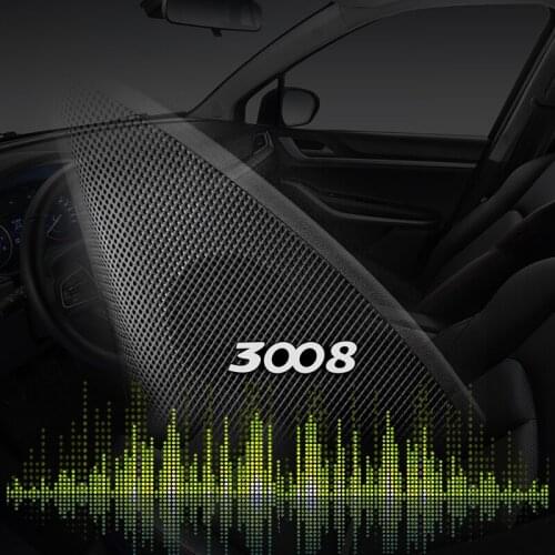 For Peugeot 3008 Car Stickers Audio Speaker Sticker nterior Decoration 4PCS