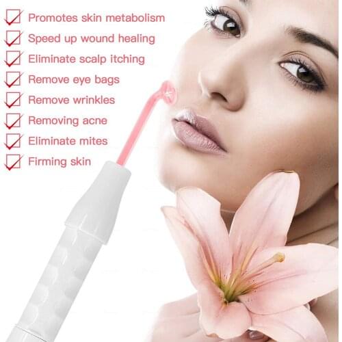 4 In 1 High Frequency Electrode Wand Electrotherapy Glass Tube Beauty Device Acne Spot Remover Facial Skin Care Spa