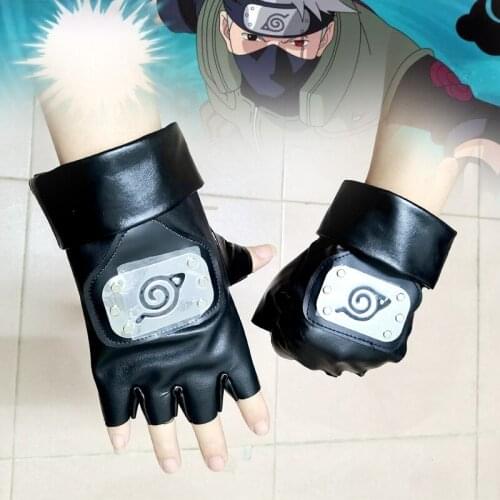 Anime Boruto Accessories Kakashi PU Leather Half-finger Gloves Cosplay Props Minato Hokage Ninja Fans Xmas Gift Toy Wholesale