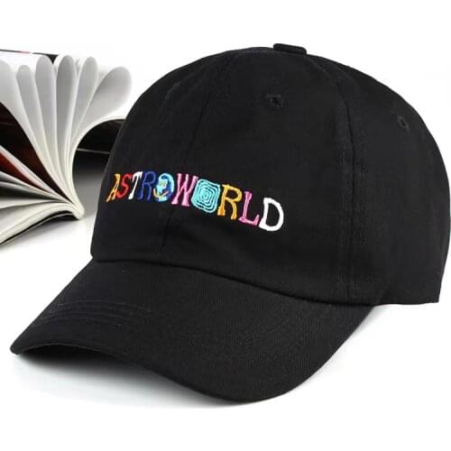 100% Cotton ASTROWORLD Baseball Caps Travis Scott Unisex Astroworld Dad Hat Cap High Quality Embroidery Man Women Summer Hat