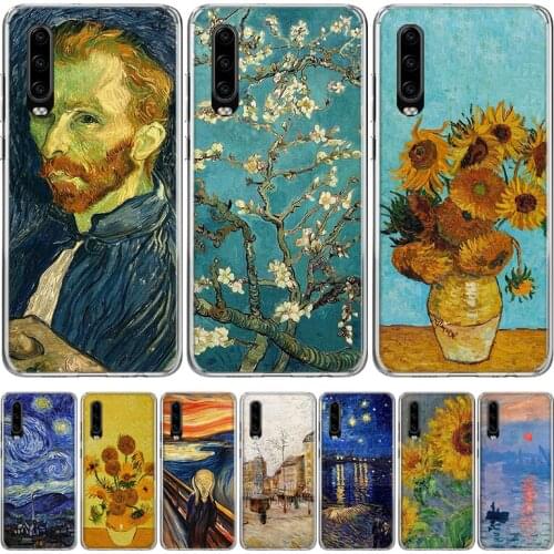 Van Gogh oil Art Painting Silicon Phone Case For Huawei P30 P20 P40 P10 Mate 30 20 10 Pro Lite P Smart Z Plus + Pattern Cover Co