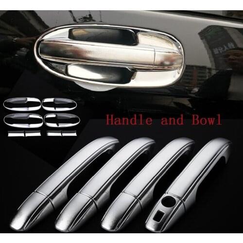 DEE Chrome Side 4 Door Handle Bowls Cover Frame Trim for Mercedes Benz V-Class V260 V260L W447 2014-2016 Car stickers cover