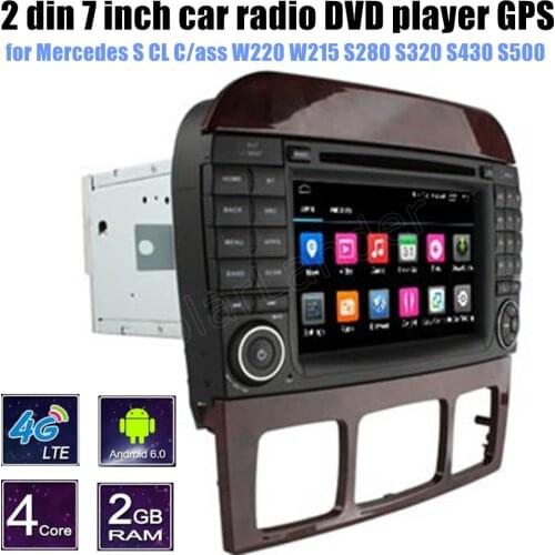 For Mercedes BENZ S CL Class W220 W215 S280 S320 S430 S500 Android 6.0 car DVD player GPS navigation radio 4G touch sceen