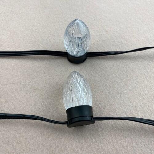 50nodes addressable RGB pixabulb DC12V WS2811 LED(2 LEDs) pixel light;6inches wire spacing;all 18AWG black wire and case;IP68