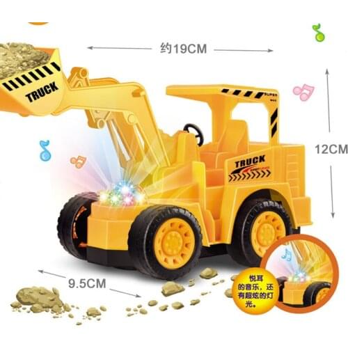 Electric toy Electronic Plastic Electric Car Educational Universal Bulldozer Fork Music Lights Simulation Digging The Child Toy