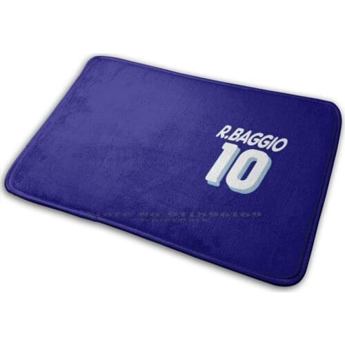 Baggio 94 Mat Rug Carpet Anti-Slip Bedroom Entrance Door Mat 1994 Italy Baggio Roberto Retro Football Soccer