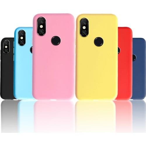 Candy Color Soft Silicone Phone Case For Xiaomi Redmi Note 6 Pro Case Matte TPU Back Cover For Redmi Note 6 Note6 Global Version