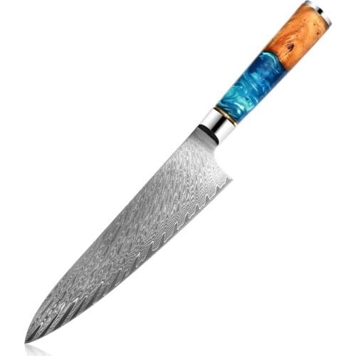 NANHAIONE 8”Knife Damascus Steel Nakiri Knife Ebony Handle Japanese Chef Knife Chinese Cleaver Cooking Knives Kitchen Cutlery