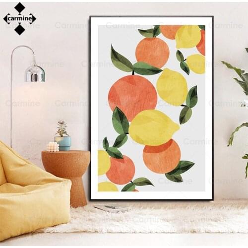 Fruit Wall Art Painting Oranges Lemons Canvas Picture Watercolour Modern Print and Poster for Home for Kitchen Nordic Decoration
