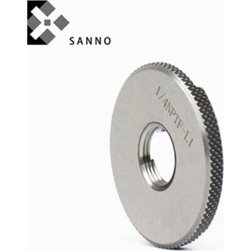 NPTF 1/8 1/4 1/2 1-14 L1 L2 L3 Round taper pipe thread ring gauge smooth ring gage measuring go nogo gage