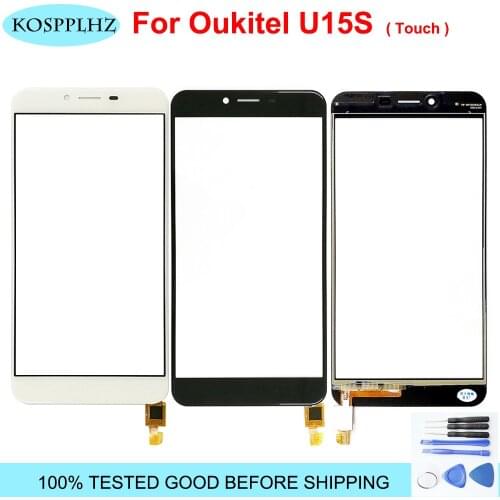 KOSPPLHZ Original For Oukitel U15S Touch Screen Glass 100% Guarantee New Glass Panel TouchScreen Lens Sensor Oukitel U15 S+tools