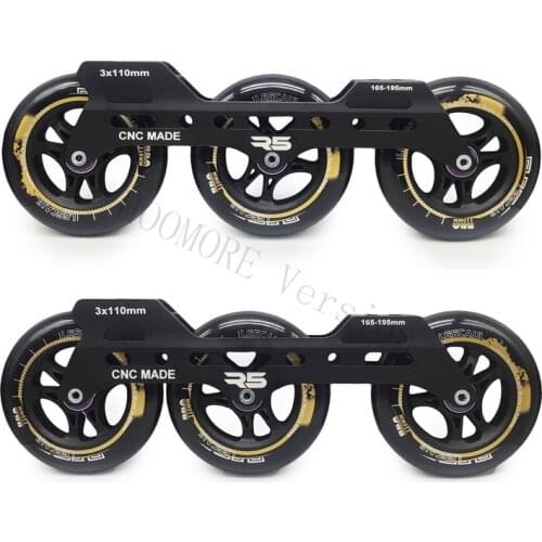 3X110mm Skating Base for Inline Speed Skates Convert to Slalom Skating Shoes 110mm Wheels with 150mm 165mm 180mm 195mm Mounting
