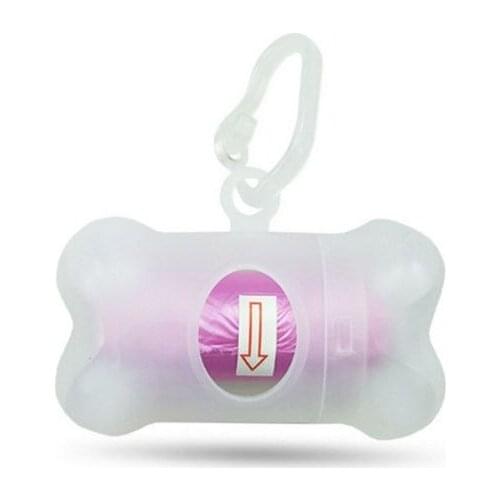 Transparent Dog Bone Shape Garbage Bag Dispenser Pet Cleaning Supplies