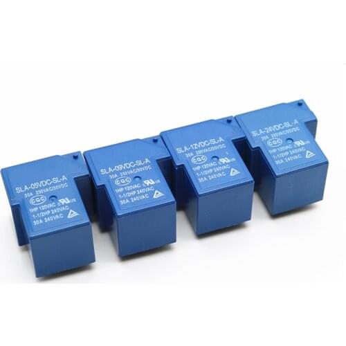 2PCS/lot Power Relay SLA-05VDC-SL-A SLA-12VDC-SL-A SLA-24VDC-SL-A SLA-48VDC-SL-A 5V 12V 24V 48V 30A 5PIN T90