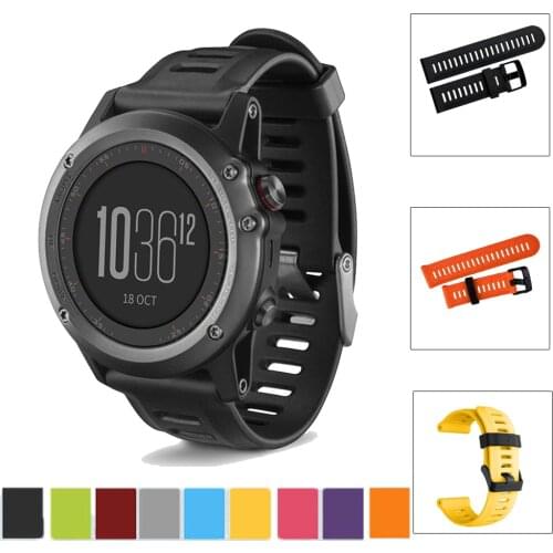 Soft Silicone 26mm Quick Release Wriststrap for Garmin Fenix 6X 6X Pro 5X 5XPlus 3 HR Descent Mk1 D2 Bravo Easyfit Watch Band