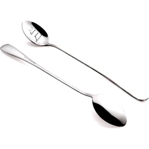 Christmas Stainless Steel Spoon Tableware With Letters Merry Christmas Thanksgiving Family Party
