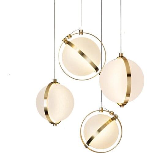 Nordic earth shape simple modern bedside lamp bedroom living room ball sample room personality dining table Chandelier
