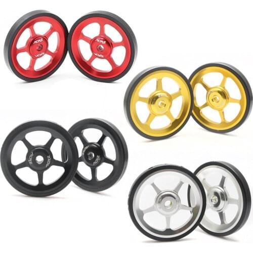 TAIWAN ACRZ 7075 alloy 1pair Super Lightweight Easywheel For Brompton black/silver/gold