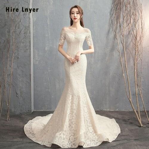 Vestido Noiva Sereia New Arrival Short Sleeve Lace Mermaid Wedding Dresses Alibaba China Shop Online Bridal Gowns Abiti Da Sposa