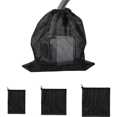 Water Pump Filter Mesh Bag Tear Resistant Drawstring Pond Pumps Barrier Net Bag Acquarium Pond Isolation Bag Fish Tank Accessory