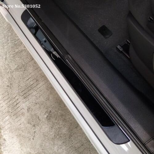 For FIAT 500X 500 X Car Door Sill Scuff Plate Protector 2014 2015 2016 2017 2018 4pcs Kick Guard Pedal Cover Trim Accessories