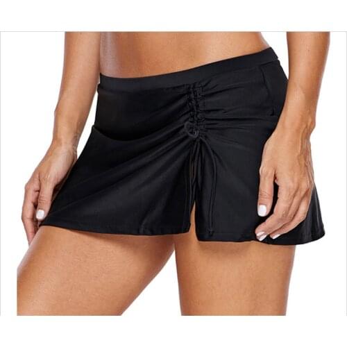 Women Sexy Swimwear Side Tie Skirted Hipster Bikini Bottoms Ruffle Swim Skirt Briefs Lining Beachwear Swimsuits