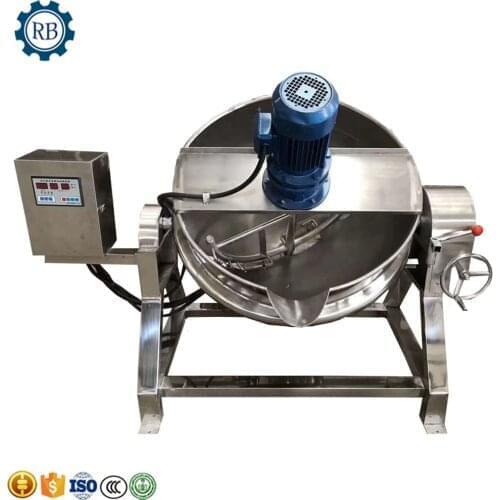 100L Gas Heat Juice Concentration Jacketed Kettle Machine Water Boiling Port Restaurant Cooking Machine