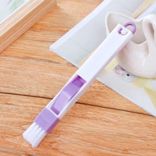2 In 1 Multipurpose Window Door Keyboard Cleaning Brush Cleaner+DustpanTool Black Blue Color Window Brush Home Cleaning Tool