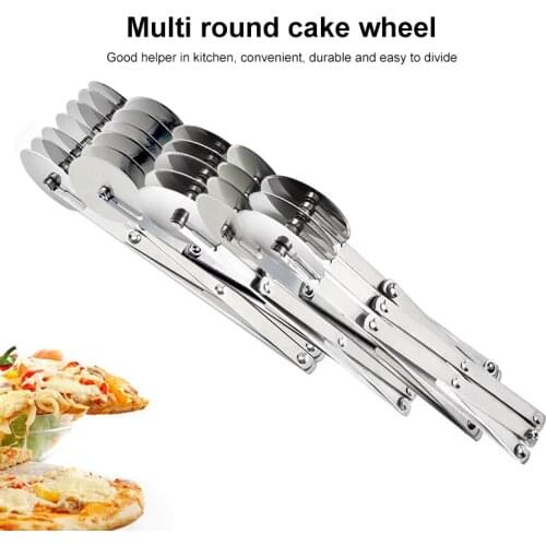 3/4/5/6/7 Wheels Stainless Steel Adjustable Dough Divider Pizza Wheel Cutter Pasta Wheel Knife Pizza Pastry Peeler Kitchen Tool