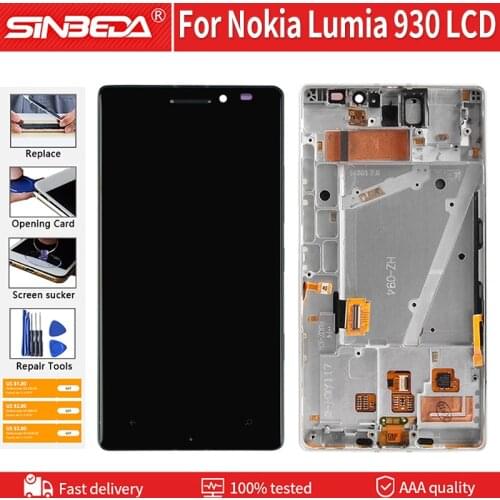 5.0" Original AMOLED For Nokia Lumia 930 RM-1045 LCD Display Touch Screen With Frame Digitizer Assembly Screen For Nokia 930 LCD