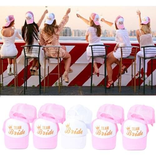 Wedding Decorations Bachelor Party Supplies TEAM BRIDE Baseball Cap Hen Party Night Bridal Shower Bride To Be Decoration Party
